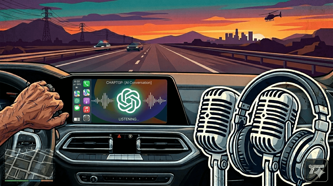 ChatGPT Just Landed on CarPlay — And It's Basically a Podcast You Can Talk Back To