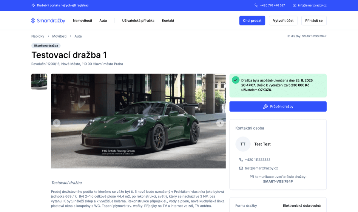 Smart Dražby - Auction Portal