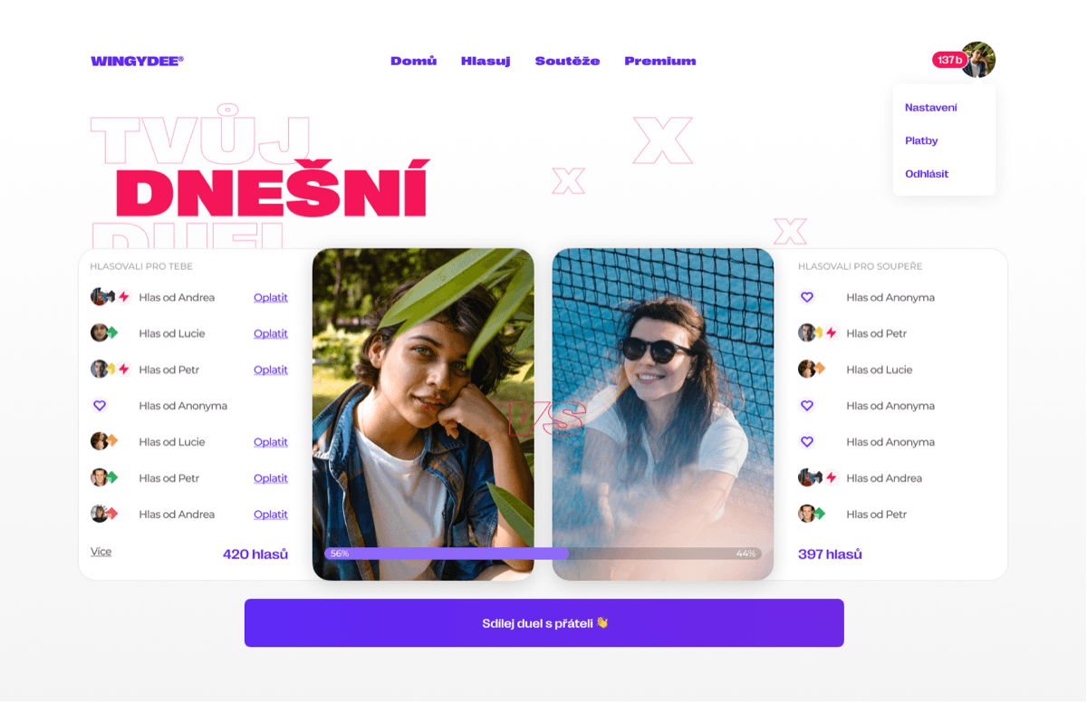 WingyDee - Social Contest Platform