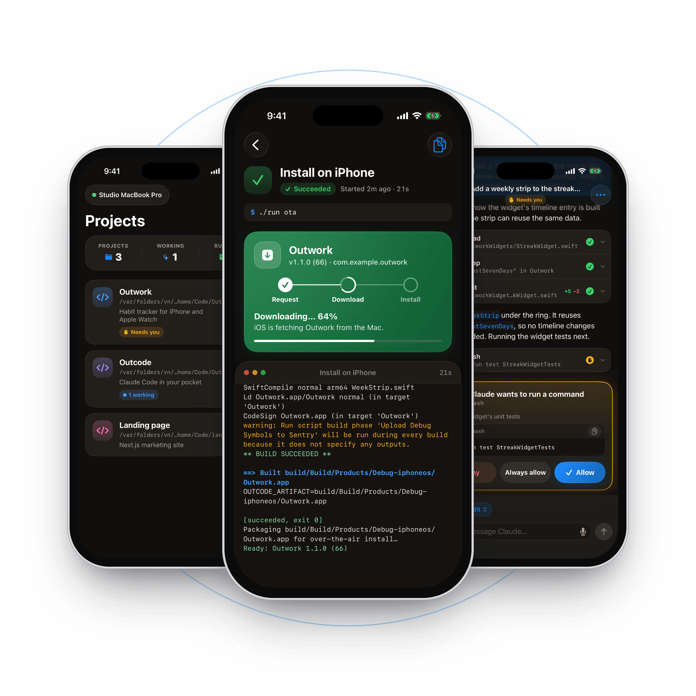 Outcode - build na Macu, instalace odkudkoli